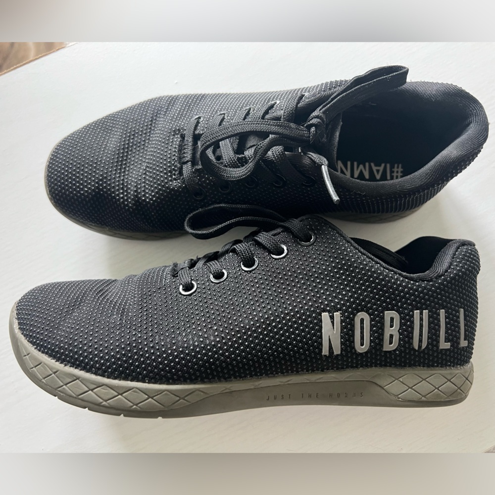 NOBULL Black Trainer Shoes Women’s 7 / Men’s 5.5 Minimalist CrossFit Sneakers